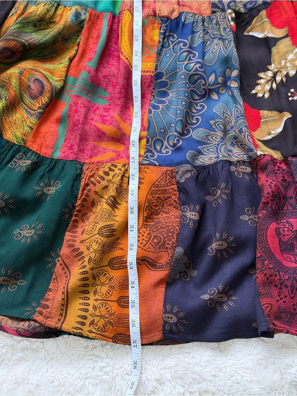 Patchwork Kathmandu Imports | Skirts | Kathmandu Imports Patchwork Boho Flowy ...
